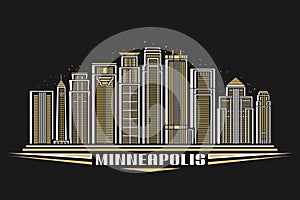 Vector illustration of Minneapolis