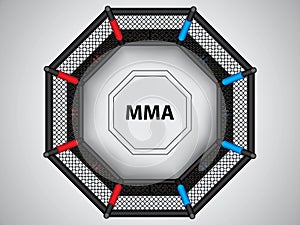 MMA octagon cage photo