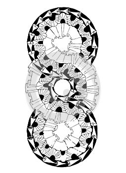 Vector illustration. The Mobius strip. Double infinity. Lemniscate