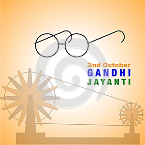 Vector illustration of Mohandas Karamchand Gandhi or mahatma gandhi who born on october 2 a birth anniversary, a great Indian