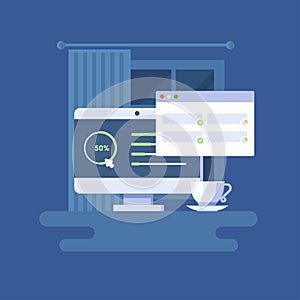 Vector illustration of monoblock.