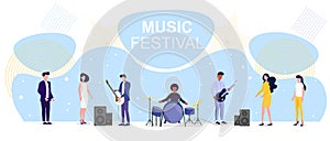 Vector illustration of music festival