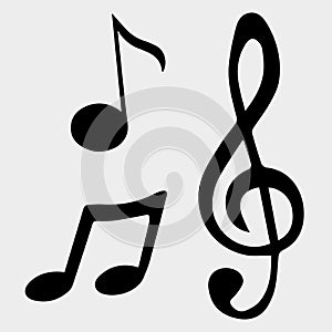 Vector illustration music note symbols