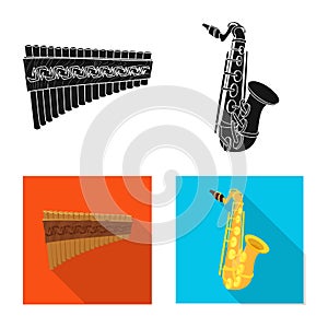 Vector illustration of music and tune logo. Set of music and tool vector icon for stock.