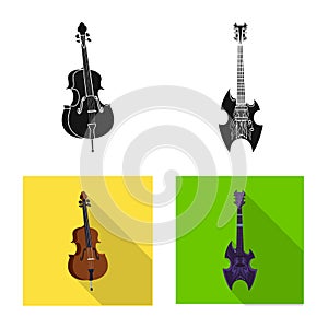 Vector illustration of music and tune sign. Set of music and tool stock vector illustration.