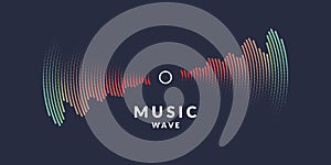 Vector illustration of music wave in the form of the equalizer