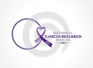 Vector Illustration of National Cancer Research Month observed in May