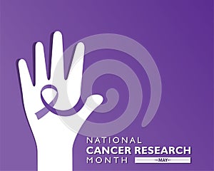 Vector Illustration of National Cancer Research Month observed in May
