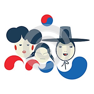 Vector illustration for The National Liberation Day of Korea, also called Gwangbokjeol. photo
