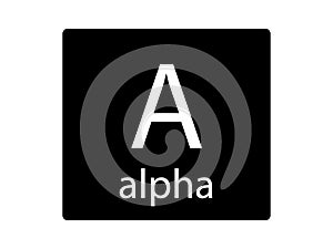 NATO Phonetic Alphabet Letter Alpha photo