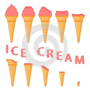 Vector illustration for natural ice cream