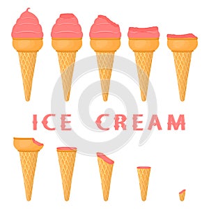 Vector illustration for natural ice cream