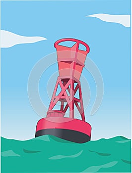 Navigation Buoy Vector Illustration photo