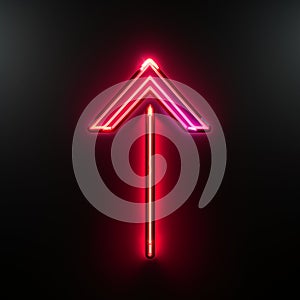 Neon up arrow generative ai