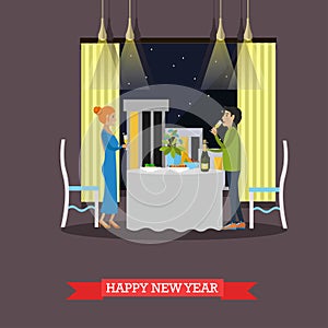 Vector illustration of New Years Eve celebration design element