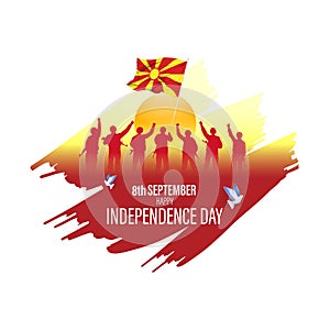 Vector illustration for North Macedonia Independence Day.