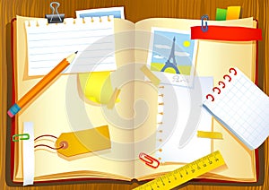 Vector illustration of the notebook
