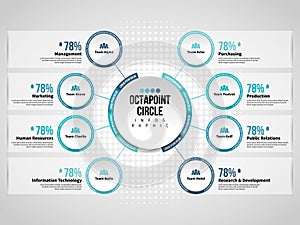 Octa-Point Circle Infographic photo