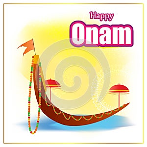 VECTOR ILLUSTRATION OF OFFER BANNER GREETING FOR INDIAN FESTIVAL ONAM