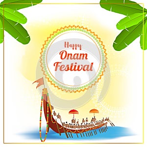 VECTOR ILLUSTRATION OF OFFER BANNER GREETING FOR INDIAN FESTIVAL ONAM