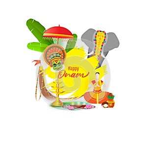 VECTOR ILLUSTRATION OF OFFER BANNER GREETING FOR INDIAN FESTIVAL ONAM