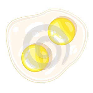 Vector illustration oftasty fried eggs for meny carts, cafe, restaurants, recipes