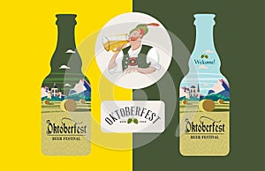 Vector illustration for the Oktoberfest beer festival