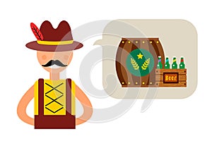 Vector illustration Oktoberfest german man