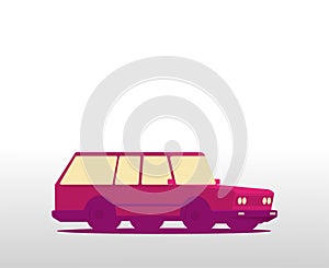 Vector illustration of a old car