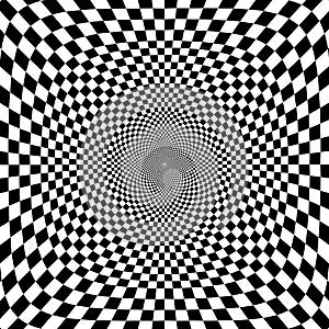 Ilustraciones de óptico una ilusión en blanco y negro ajedrez 