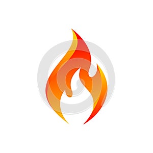 Vector Orange Flame Icon photo