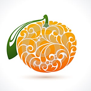 Vector illustration orange symbol