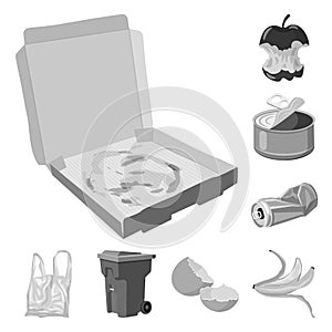 Vector illustration of order and recycling sign. Set of order and sort stock symbol for web.