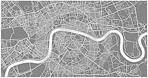Vector illustration outline of London city map