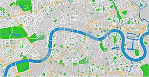 Vector illustration outline of London city map