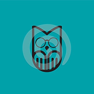 Vector illustration owl logo for web and design