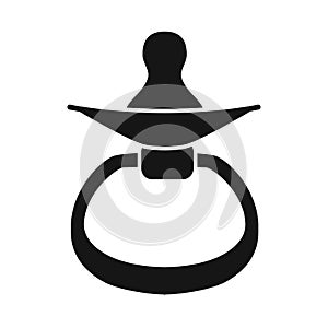 Vector illustration of pacifier and childhood icon. Web element of pacifier and pacify stock vector illustration.