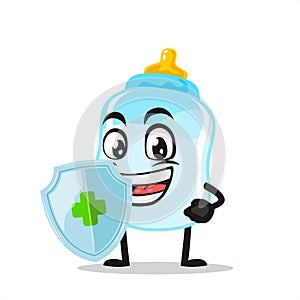 Vector illustration of pacifier mascot or character