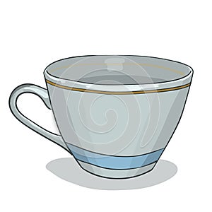 Vector illustration painted cup