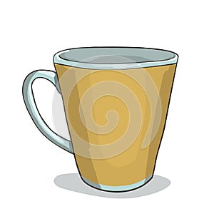 Vector illustration painted cup