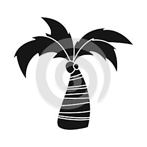 Vector illustration of palm and trunk sign. Collection of palm and scenics vector icon for stock.