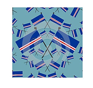 Vector Illustration of Pattern Cape Verde Flags photo