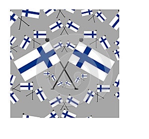 Vector Illustration of Pattern Finland Flags