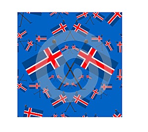 Vector Illustration of Pattern Iceland Flags