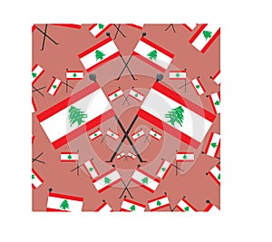 Vector Illustration of Pattern Lebanon Flags