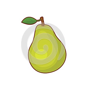 Vector illustration of pear fruit