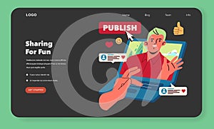 Interactive Blogging and Publishing Vector