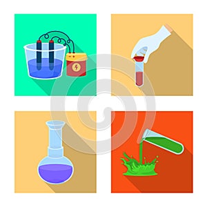 Vector illustration of pharmacy and education icon. Collection of pharmacy and pharmacology stock symbol for web.