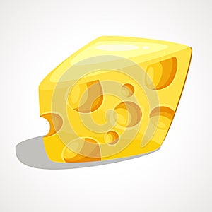 Vector illustration of a piece of cheese
