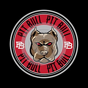 Vector Illustration of Pitbull Head Logo